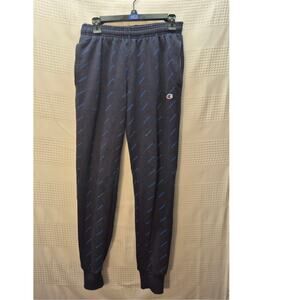 Champion blue sweatpants mens size small drawstring USED-SOME PILLING 7181
